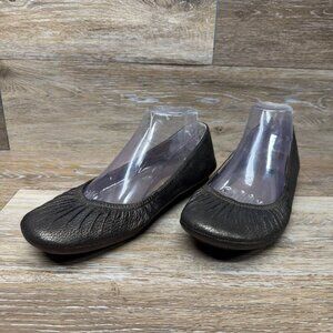 Me Too Bronze Pebbled Millie Nini Leather Ballet Flats Women's Size 10